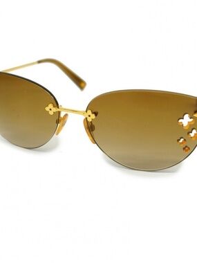 Louis Vuitton Brown Gradient Cat-Eye Sunglasses with Gold Accents